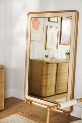 Monza Faux-Leather Mirror