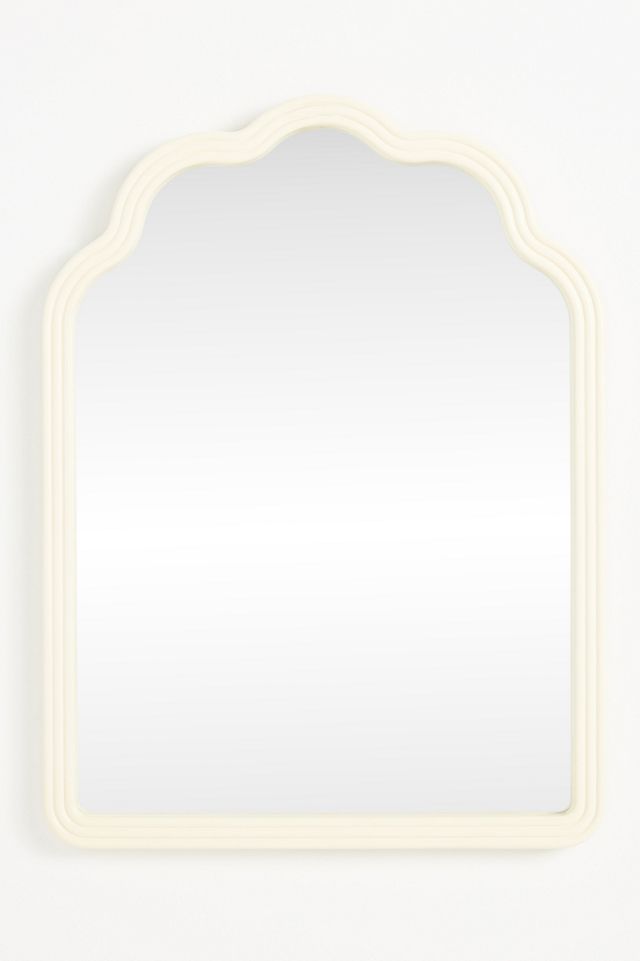 Clara Scalloped Wood Mirror #1