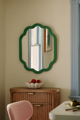 Clara Scalloped Wood Mirror