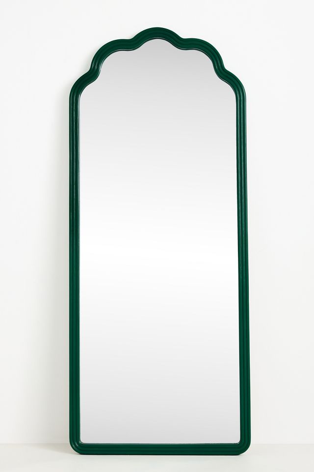 Clara Scalloped Wood Mirror - Elegant Home Decor