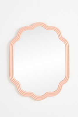 Clara Scalloped Wood Mirror