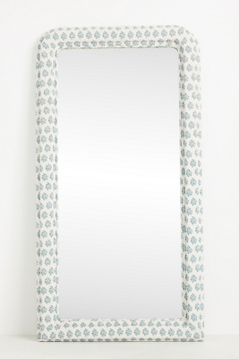 Anthropologie Jodi Upholstered Fabric Mirror