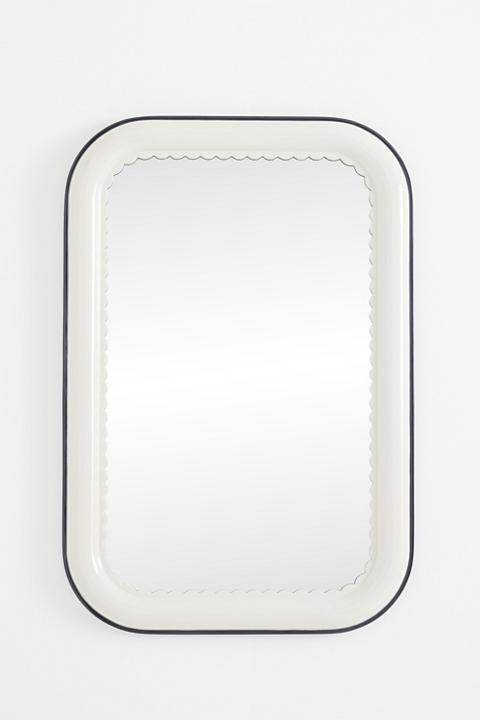 Merritt Scalloped Bath Portrait Wall Mirror