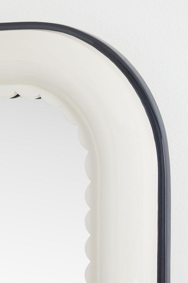 Merritt Scalloped Bath Portrait Wall Mirror #1