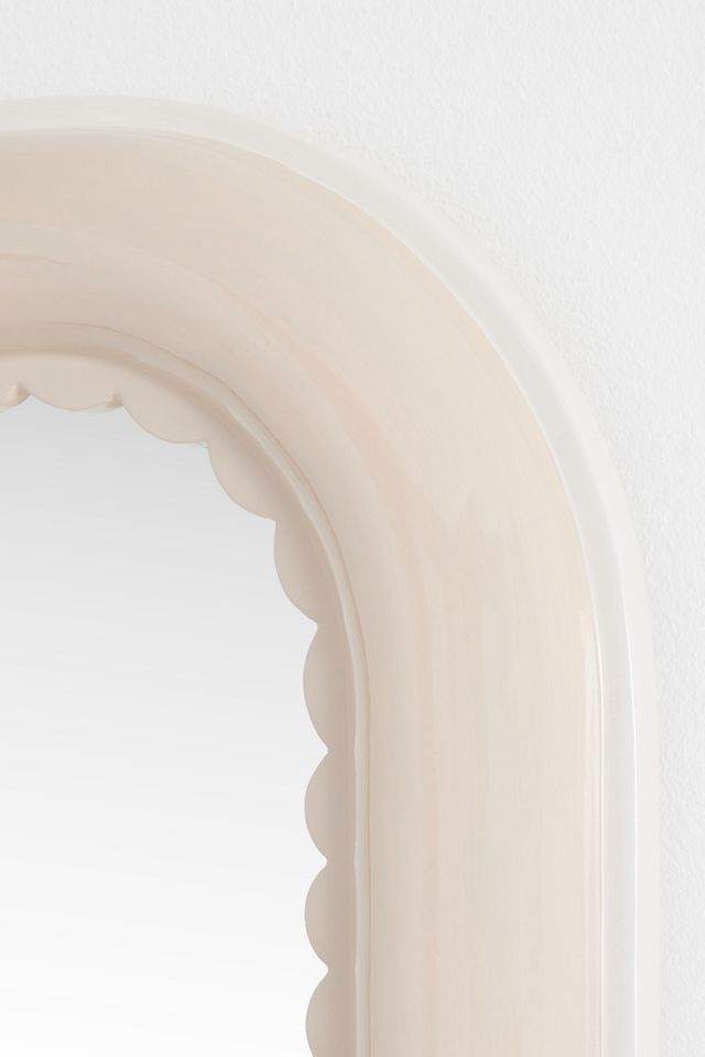 Merritt Scalloped Bath Portrait Wall Mirror #2