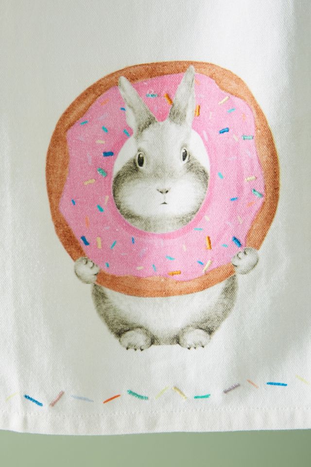 Dear Hancock Donut Bunny Dish Towel #1