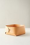 Folded Leather Basket #2
