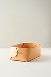 Folded Leather Basket #3