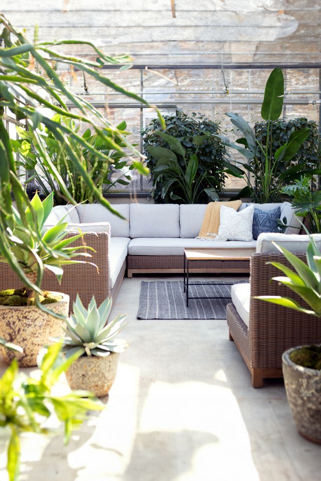 Meadowbrook Teak Base Wicker Armless Chair #3