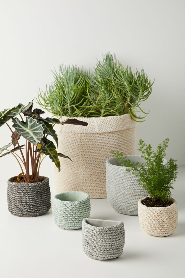 Woven Cement Pot #4