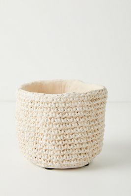 Woven Cement Pot