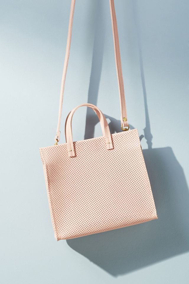 Clare V. Simple Perforated Leather Tote