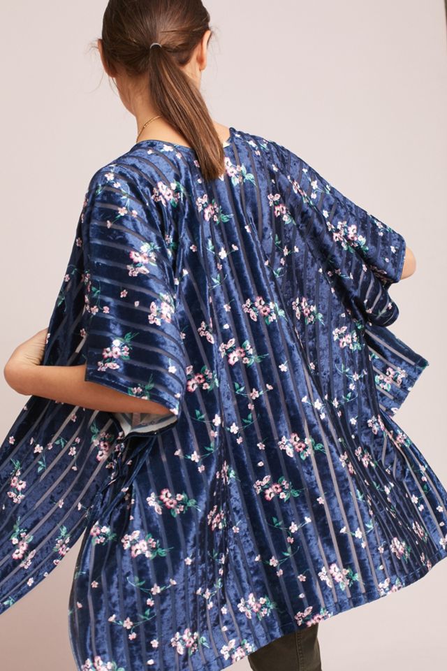 Newbury Floral Velvet Kimono #2