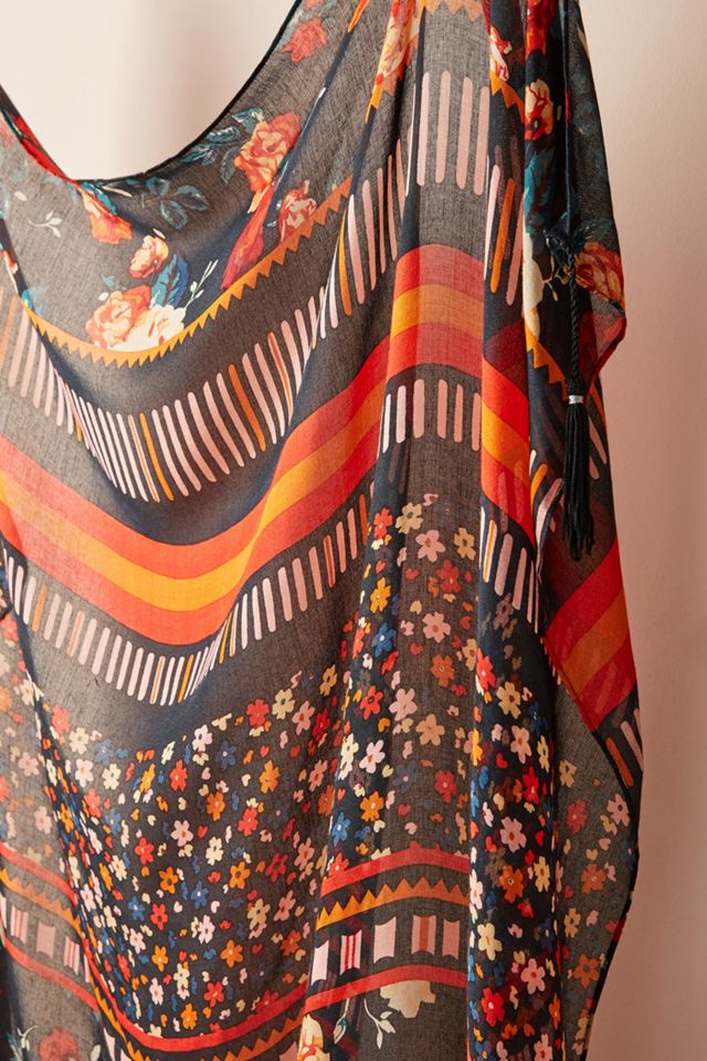 Floral Tasseled Scarf #1