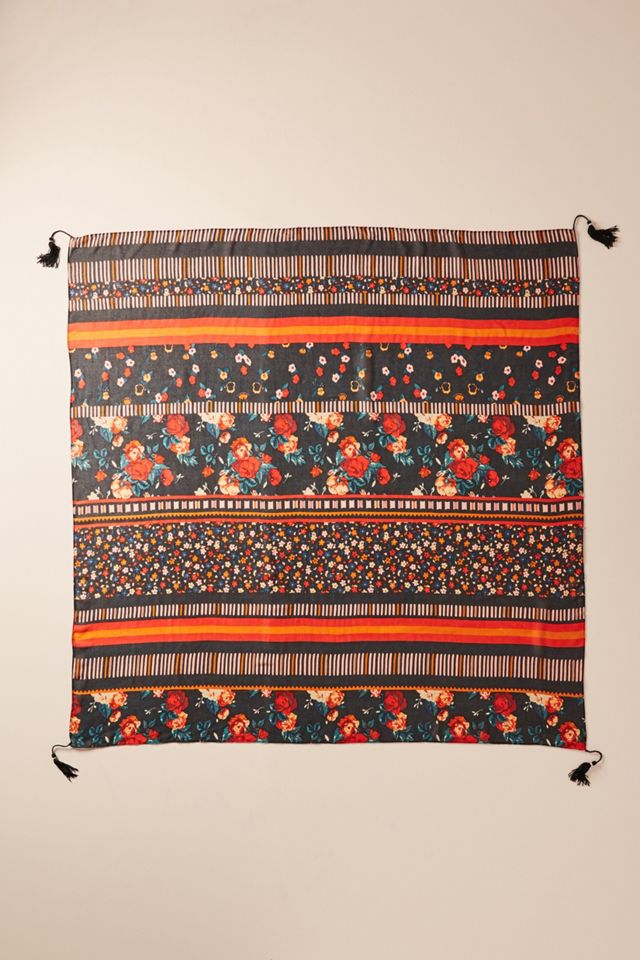Floral Tasseled Scarf #2