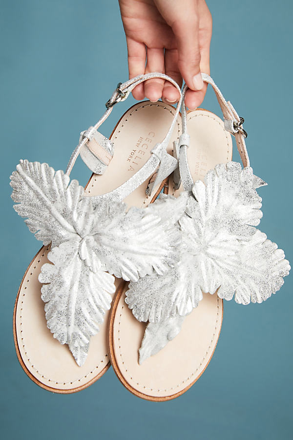 Cecelia New York Peony Sandals In Silver