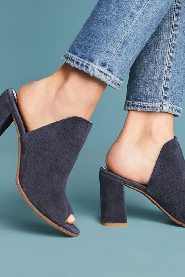 Matt Bernson Garde Perforated Heeled Mules #1