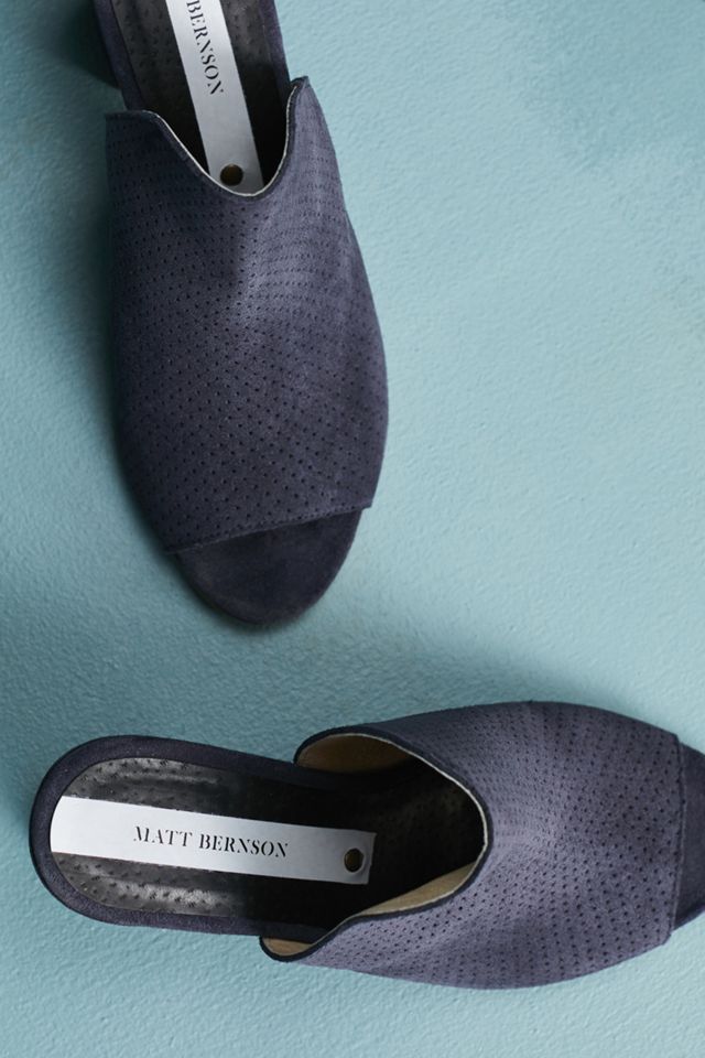 Matt Bernson Garde Perforated Heeled Mules #3