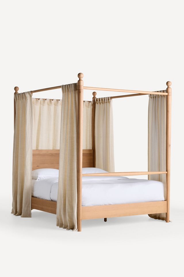 Roma Oak Canopy Bed #2