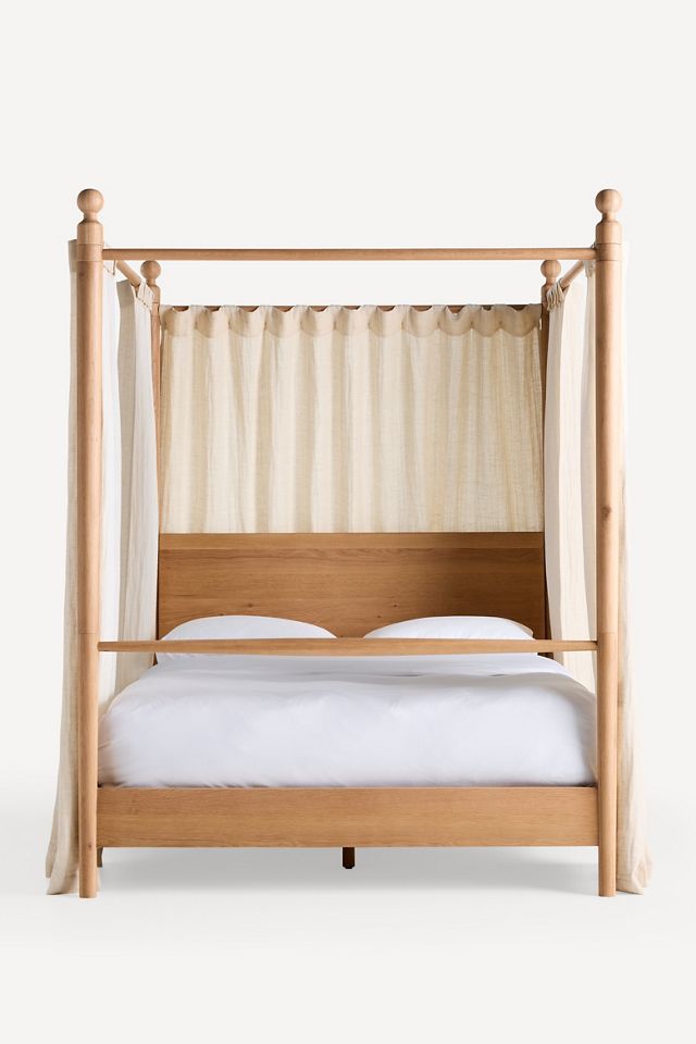 Roma Oak Canopy Bed #3