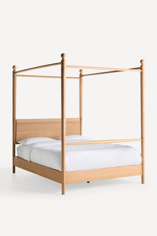 Roma Oak Canopy Bed #4
