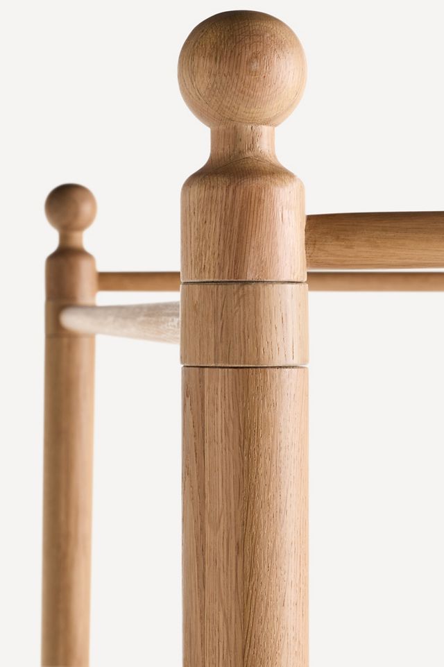 Roma Oak Wood Canopy Bed #6