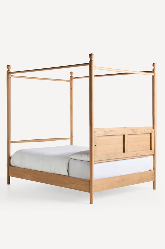 Roma Oak Canopy Bed #6