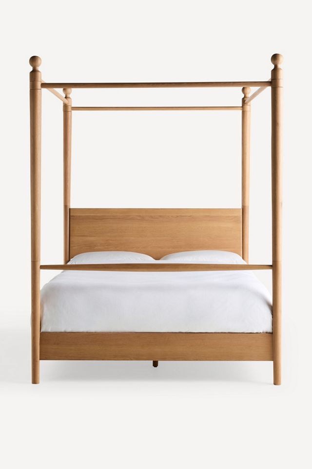 Roma Oak Canopy Bed #1