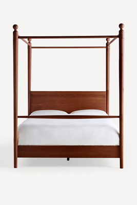 Roma Oak Canopy Bed