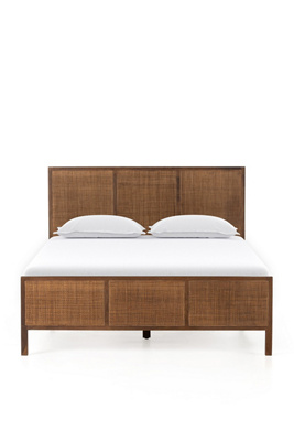 Anthropologie Sydney Cane Bed In Brown
