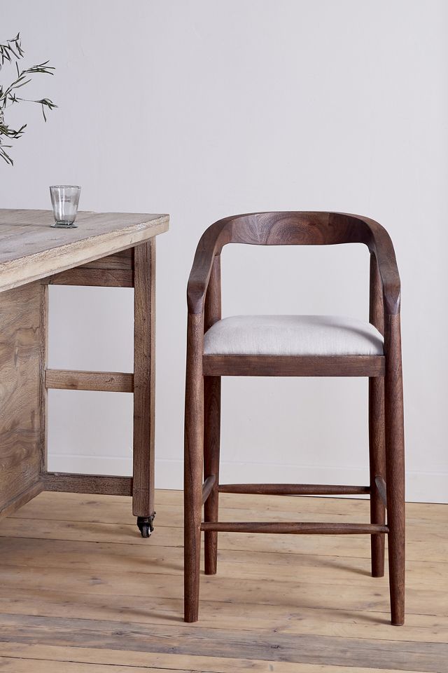 nkuku Anbu Acacia Upholstered Counter Chair #1