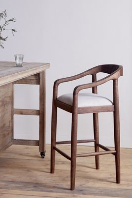nkuku Anbu Acacia Upholstered Counter Chair