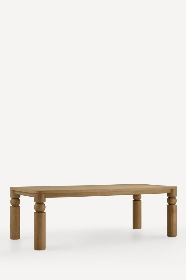 Cas Rectangular Turned Wood Dining Table #1