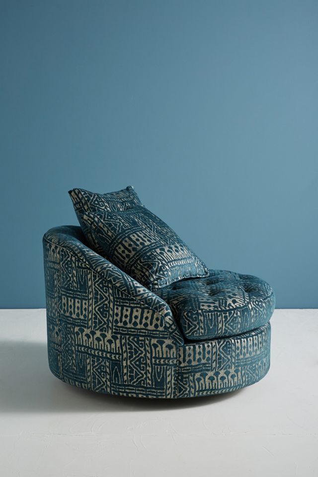 Rosa Print Barwick Swivel Chair #2