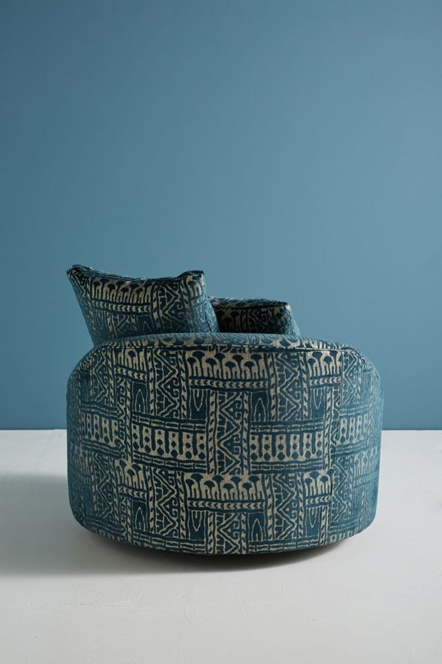 Rosa Print Barwick Swivel Chair #3