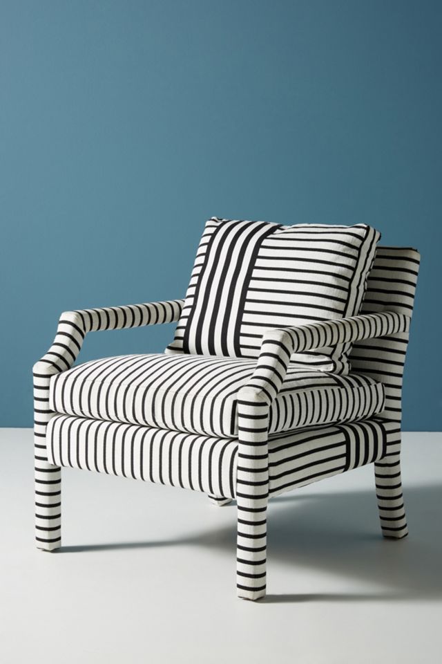 Banded Stripe Delaney Chair #1