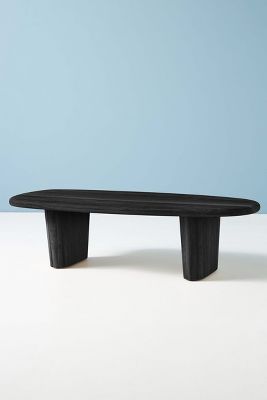 Anthropologie Kalle Sculptural Oak Coffee Table In Black