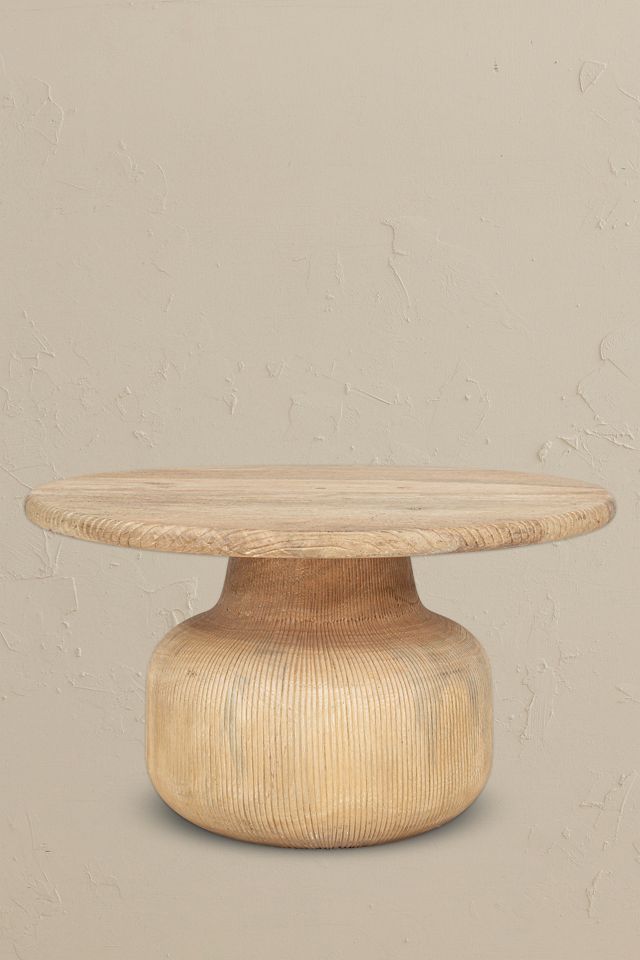 nkuku Vivan Grooved Wood Coffee Table #2