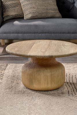 nkuku Vivan Grooved Wood Coffee Table