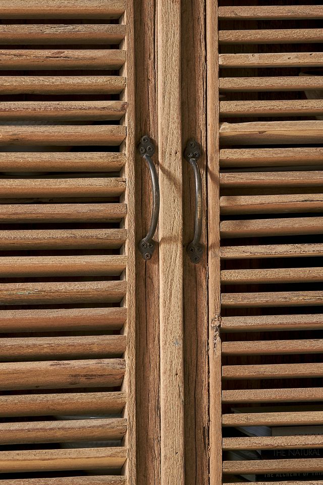 nkuku Ibo Reclaimed Wooden Slatted Cabinet #3
