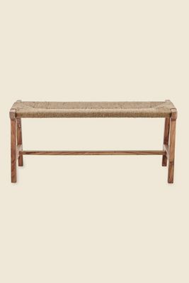 nkuku Acacia & Jute Woven Bench