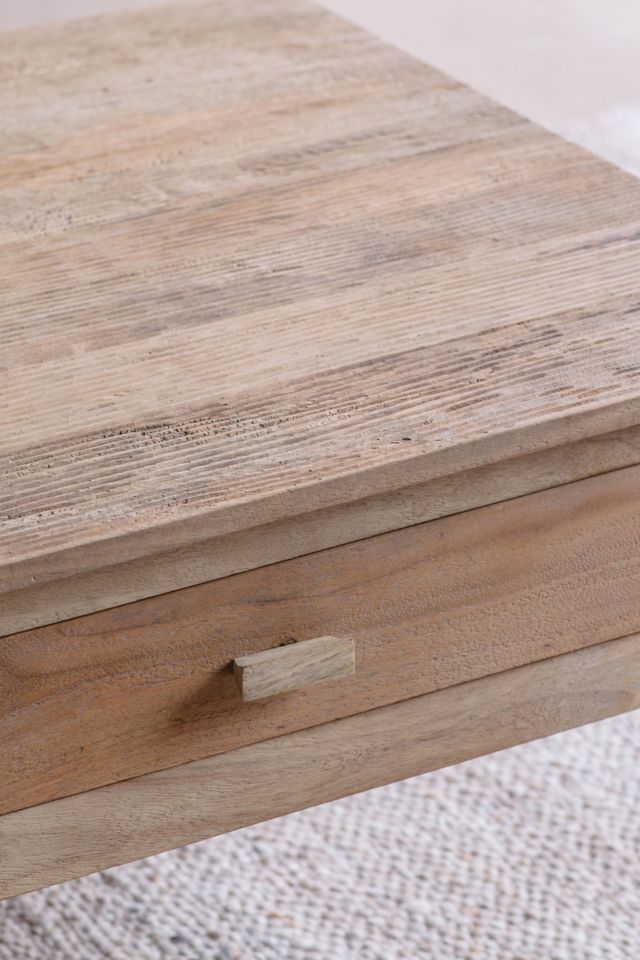 nkuku Laali Grooved Mango Wood Coffee Table #1