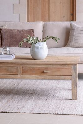 nkuku Laali Grooved Mango Wood Coffee Table