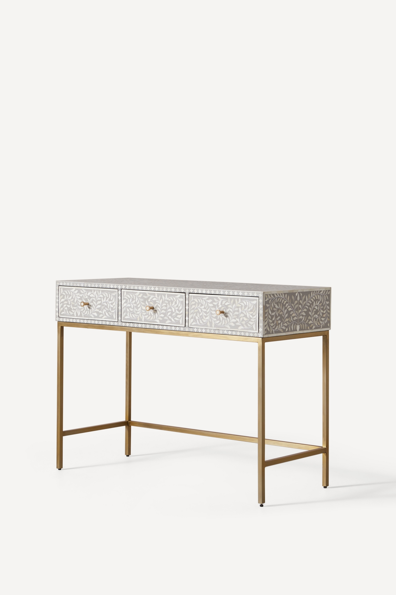 Scroll Vine Inlay Vanity Table