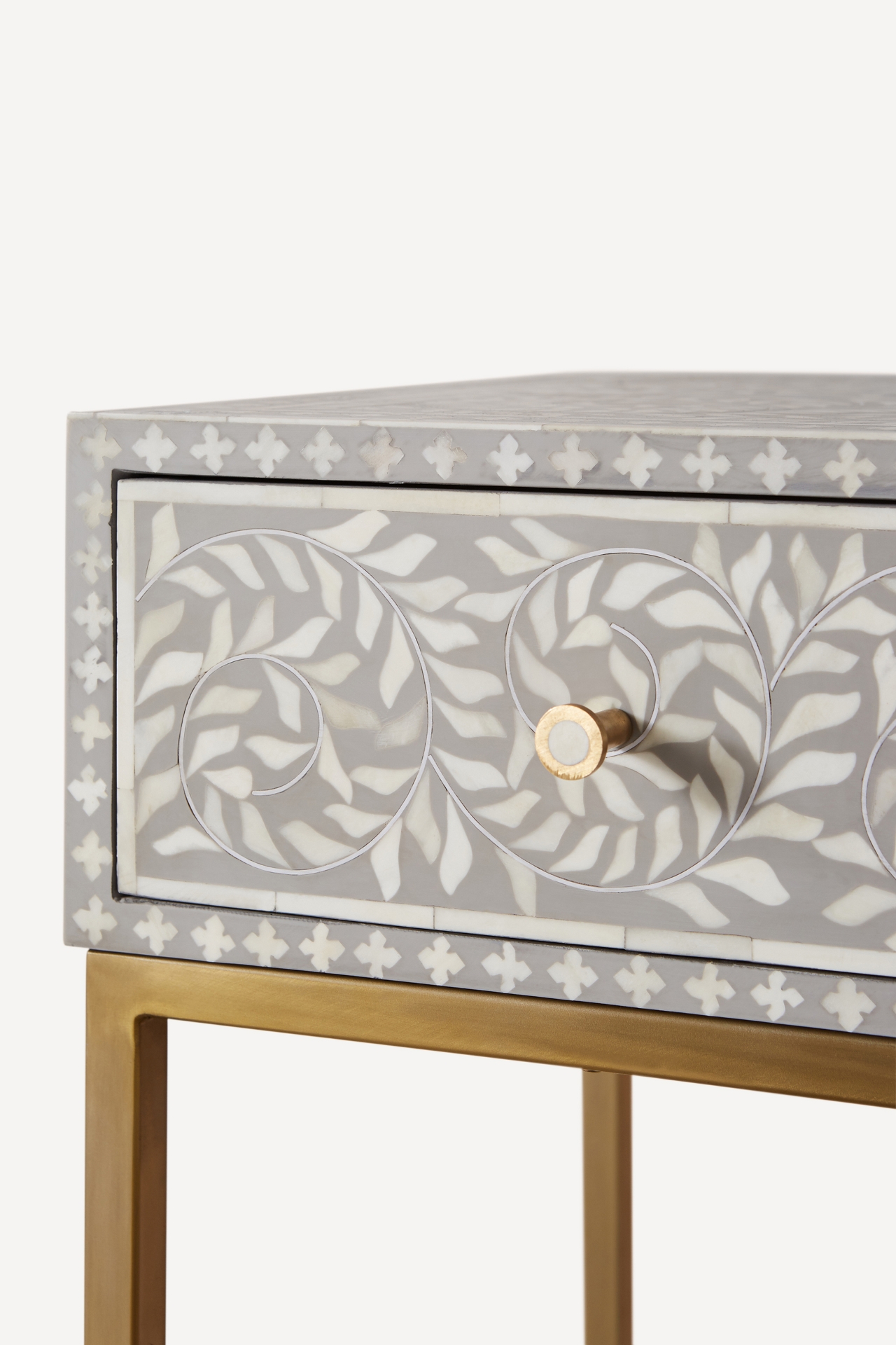 Scroll Vine Inlay Vanity Table