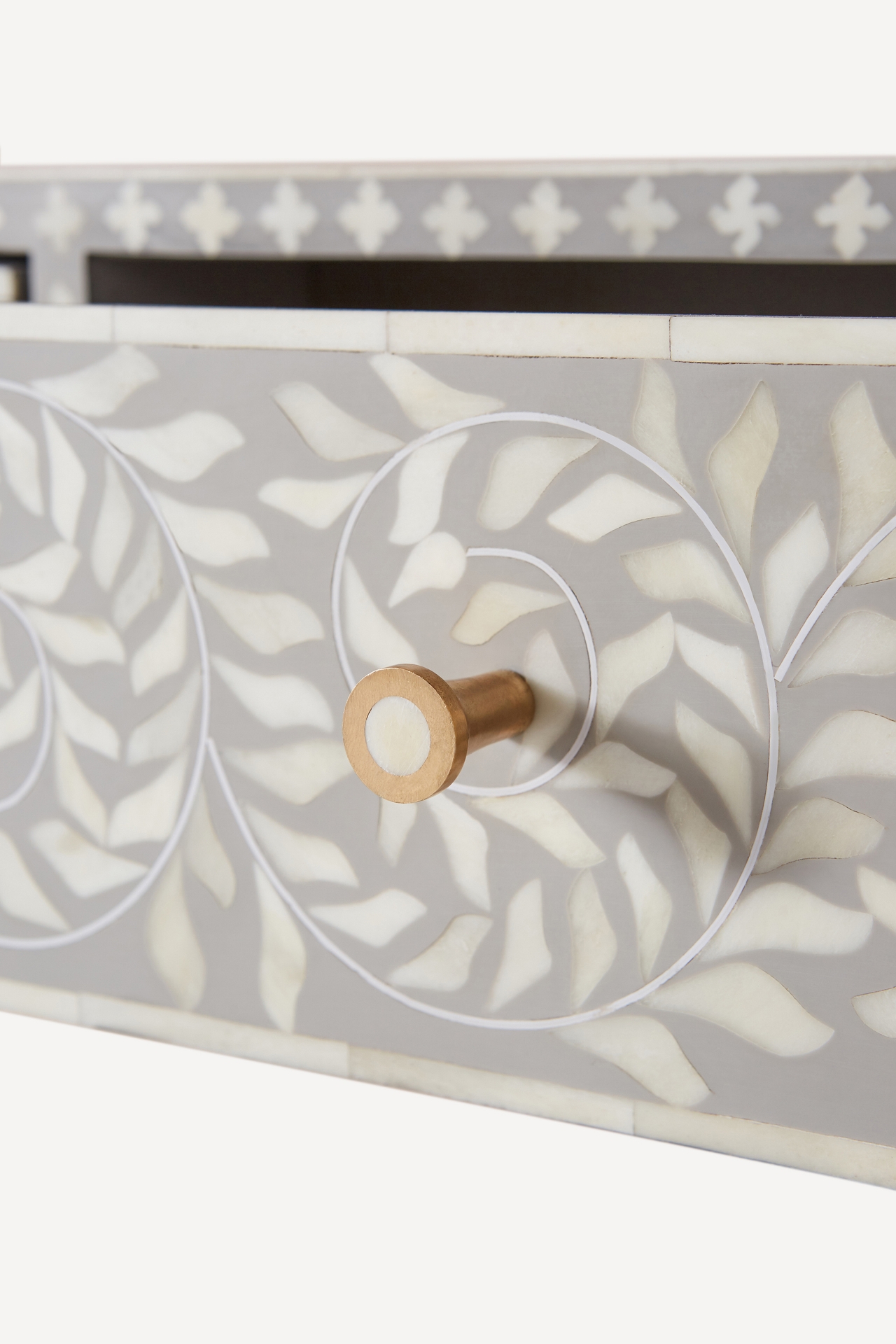 Scroll Vine Inlay Vanity Table