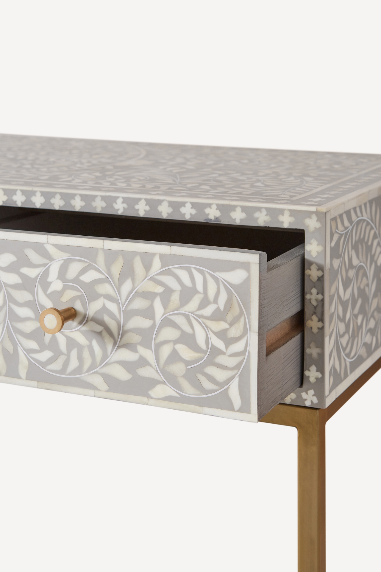 Scroll Vine Inlay Vanity Table