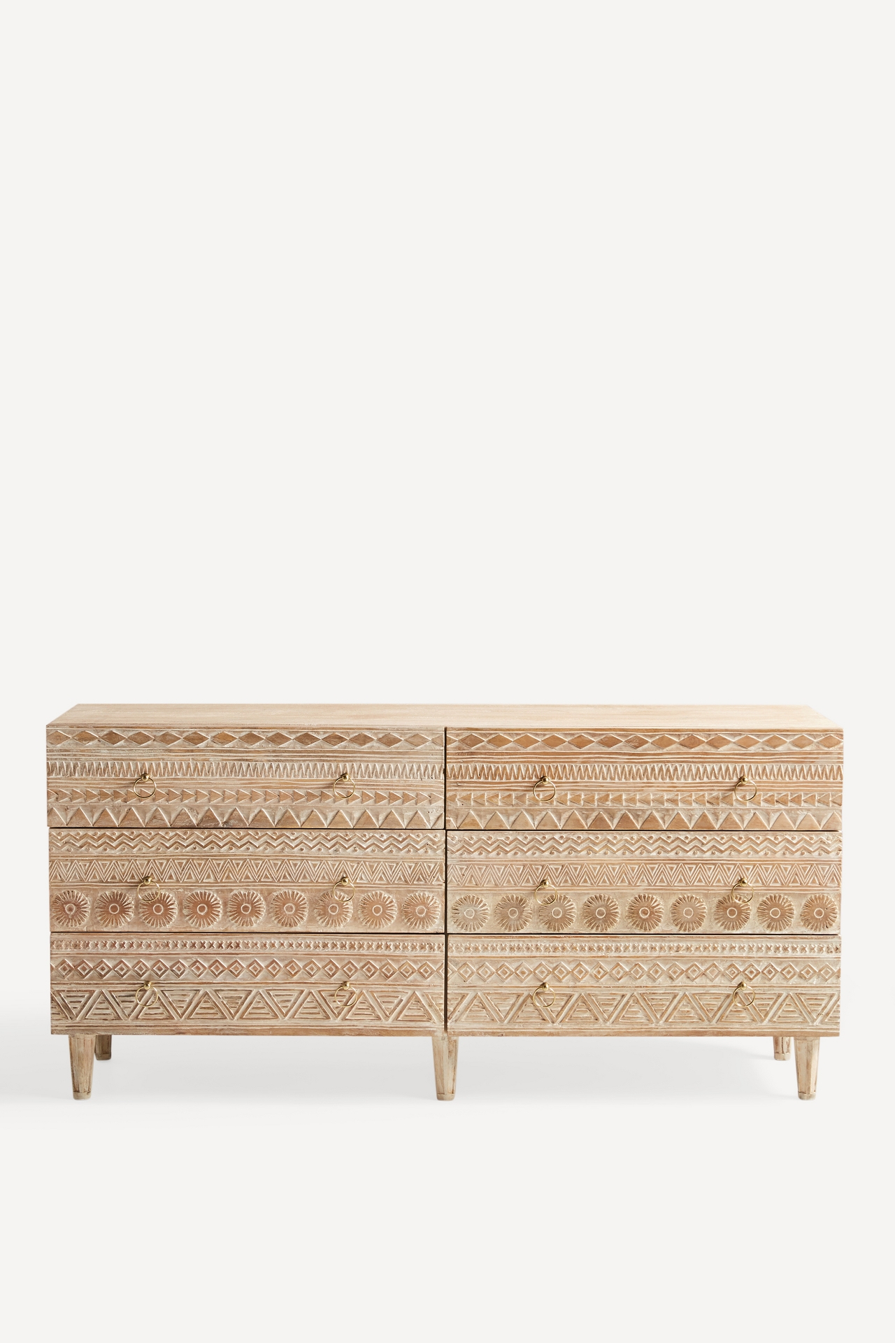 Handcarved Delhi Six-Drawer Dresser