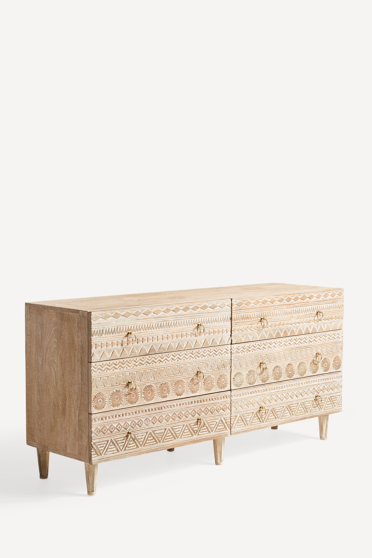 Handcarved Delhi Six-Drawer Dresser