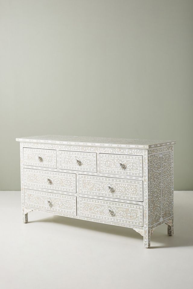 Mother-of-Pearl Inlay Seven-Drawer Dresser #1